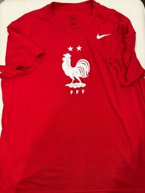 France FFF National Soccer Team Nike Dri-Fit Shirt Men’s XL (red)